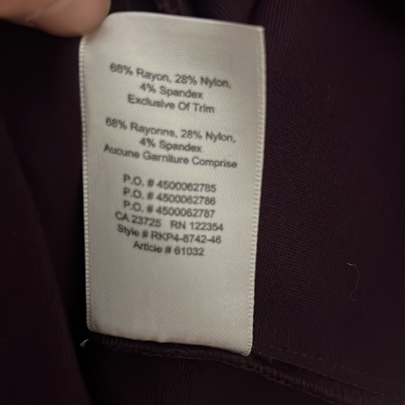 Aritzia Wilfred Scriva Dress Size Medium Bordeux/Purple - Picture 6 of 9